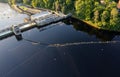 Salmon Ladder at the Pitlochry Dam and Hydro Electric Power Station on The River Tummel Royalty Free Stock Photo