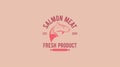 Salmon Logo Design Template Vector Royalty Free Stock Photo