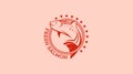 Salmon Logo Design Template Vector Royalty Free Stock Photo