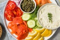Salmon Lox Bagel Platter Royalty Free Stock Photo