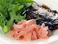 Salmon with marinated ginger Royalty Free Stock Photo