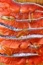 Salmon oil capsules Royalty Free Stock Photo