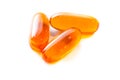 Salmon oil capsules Royalty Free Stock Photo