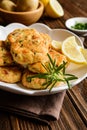 Salmon pancakes with potato