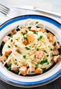 Salmon pasta Royalty Free Stock Photo