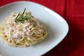 Salmon pasta Royalty Free Stock Photo