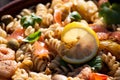 Salmon pasta salad Royalty Free Stock Photo