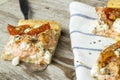 Salmon pizza