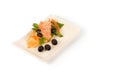 Salmon platter Royalty Free Stock Photo