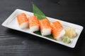 Salmon pressed sushi Royalty Free Stock Photo