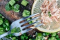 Salmon roasted in foil. Delicate Royalty Free Stock Photo