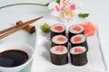 salmon roll Royalty Free Stock Photo