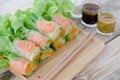 Salmon Salad Rolls Royalty Free Stock Photo