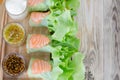 Salmon Salad Rolls Royalty Free Stock Photo