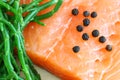 Salmon with samphire Royalty Free Stock Photo