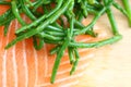 Salmon with samphire Royalty Free Stock Photo