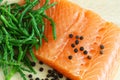 Salmon with samphire Royalty Free Stock Photo