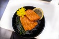 salmon sashimi