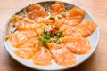 Salmon Sasimi, Japanese Food Royalty Free Stock Photo