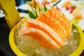 Salmon Sasimi, Japanese Food Royalty Free Stock Photo