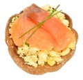 Salmon And Scrabbled Eggs On Toast