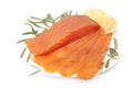 Salmon sliced