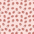 Salmon slices or steaks vector pink seamless pattern