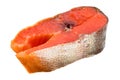 Salmon. Smoked Salmon. Natural Atlantic raw fish. Whole piece of steak or fillet of red fish salmon or trout.