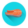 Salmon Steak Seafood Fish Fresh Food Icon