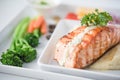 Salmon Steak with Vegetables