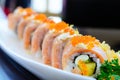 Salmon sushi maki roll