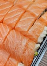 Salmon sushi plate Royalty Free Stock Photo