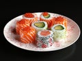 Salmon Sushi Plate Royalty Free Stock Photo