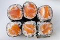 Salmon Sushi Roll Royalty Free Stock Photo