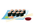 Salmon Sushi Rolls Royalty Free Stock Photo