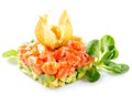 Salmon Tartar over White