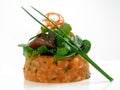 Salmon tartar with salad 2