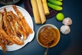 Salmon, top view Cook ready to eat Royalty Free Stock Photo