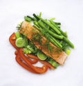 salmon with vegetables