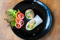 Salmon wrap Royalty Free Stock Photo