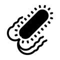 Salmonella bacteria glyph icon vector isolated illustration Royalty Free Stock Photo