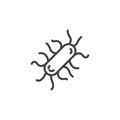 Salmonella bacterium line icon