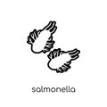 Salmonella icon. Trendy modern flat linear vector Salmonella icon on white background from thin line Diseases collection