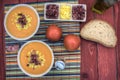 Salmorejo horizontal overhead right down Royalty Free Stock Photo