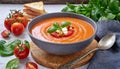 Salmorejo is a traditional Spanish food, especially from Andalusia, whose main ingredients are tomato, bread, pepper, garlic, oil