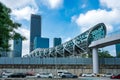 Saloma link bridge located between Lorong Raja Muda Musa 3 and Jalan Saloma above Alkeh highway and Klang Rivers Royalty Free Stock Photo