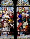 Salome and the Head of St John the Baptist - Stained Glass in Paris Royalty Free Stock Photo