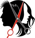 Salon concept logo Royalty Free Stock Photo