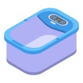 Salon foot bath icon, isometric style