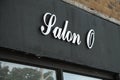 tor, canada - august 14, 2023: salon o franchise chain hair salon storefront sign logo, close up 39 p 17